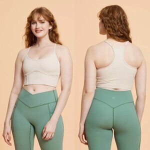 Blogilates Corset Cropped Bralette, Beige, XL